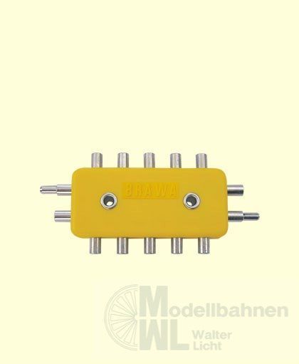 Brawa 2593 - Verteilerplatte 5-fach / 2-polig passend für neue Märklin Stecker